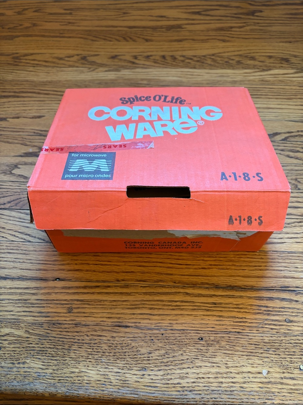 Corningware Orange Spice O'Life Storage Box, In Box Never Used